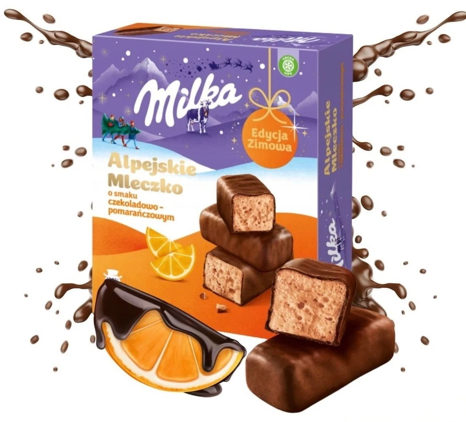 Cubos de espuma Milka Chocolate Naranja (Ptasie Mleczko)-330g-ENVÍO GRATUITO Foto 1 de 1
