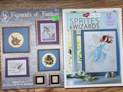 Fantasy cross stitch: Figments of Fantasy, Sprites & Wizards - 22 designs - Image 1 of 4