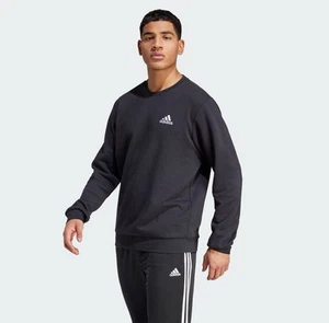 Adidas Herren Essentials Fleece Sweatshirt Feel Cozy Pullover Schwarz Gr. 2XL Neu - Bild 1 von 7