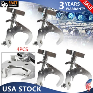 4pcs Stage Light Clamps Hook Aluminum Alloy Truss O-clamp Heavy Duty 330lbs - Picture 1 of 21