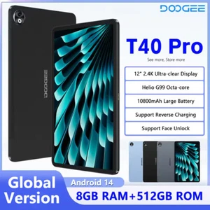 DOOGEE T40 Pro 4G Tablet 12" IPS 2.4K 20GB+512GB 10800mAh 18W Quad Speaker G99 - Picture 1 of 15