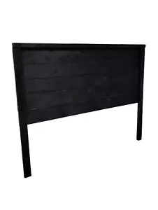 King Modern Black Handcrafted Solid Sturdy Wood Headboard Made In US HBKBL - Picture 1 of 3