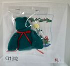 Christmas Frog Set  Hp Needlepoint Mini Sock Ornament And Frog Kathy Schenkel