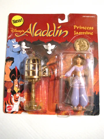 New Vintage ALADDIN Playset Princess Jasmine Figure Birds Cage Disney 90's NIP Cover