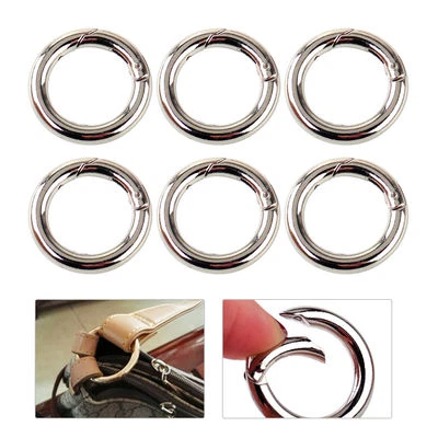 Rundkarabiner Karabinerhaken Rund Schnappfeder Verbinder Schlüssel Ring Buckl  ) - Bild 1 von 4