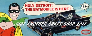 Aurora Batman Batmobile 1966 Streamer Flyer Poster Advert Leaflet Sign - Reprint - Picture 1 of 1