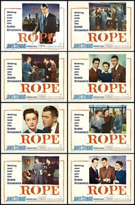 ROPE With JAMES STEWART HITCHCOCK  Full Set Of 8 Indiv 11x14 LC Prints 1948 - Picture 1 of 1