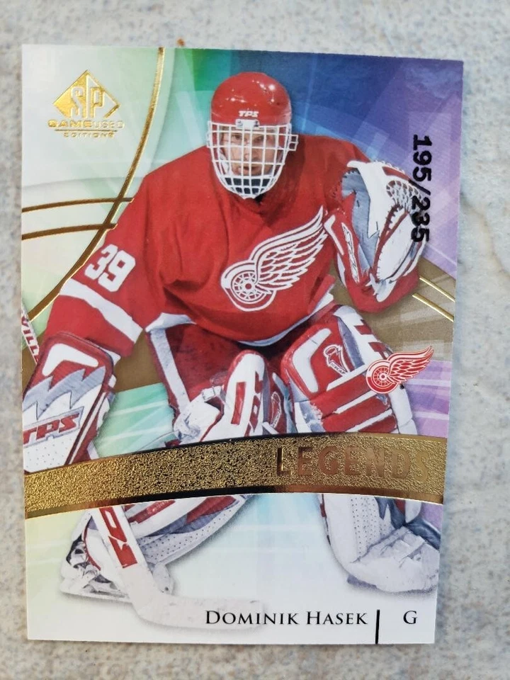 2020-21 Upper Deck SP Game Used Legends Golden Burst /235 Dominik Hasek #105 HOF - Image 1 of 1