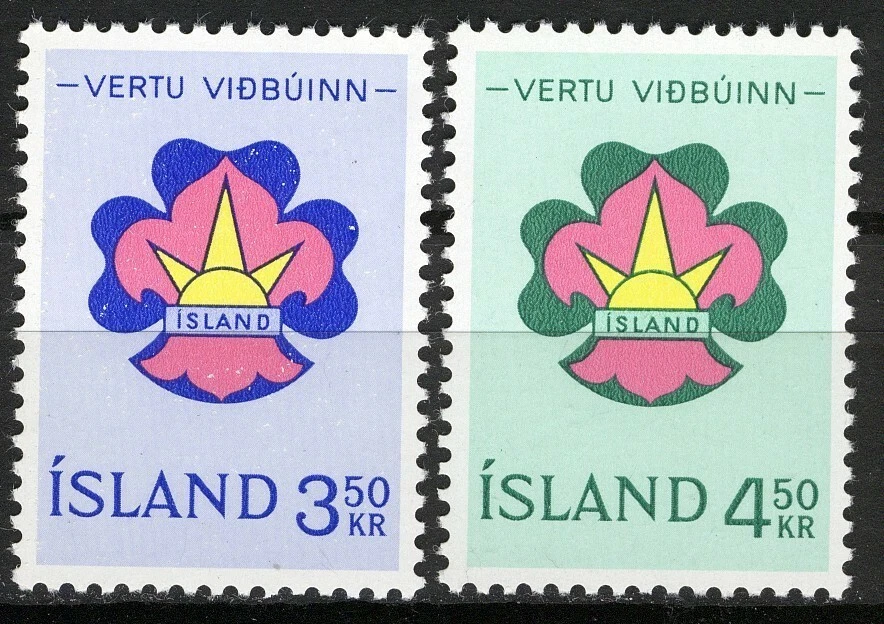 Islandia 1964, Scout, Scouting Set VF MNH, Mi 378-379 Foto 1 de 1