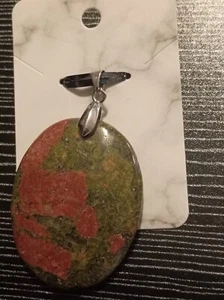 ~ Stunning Unakite Pendant Healing Stone Wicca Pagan - Picture 1 of 1