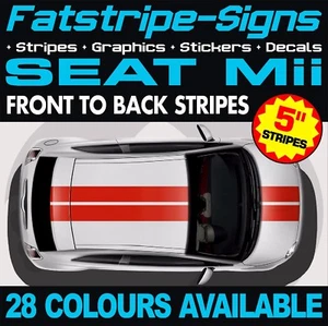 to fit SEAT Mii STRIPES GRAPHICS STICKERS DECALS 1.0 SPORT CITY CAR RACING VIPER - Picture 1 of 2
