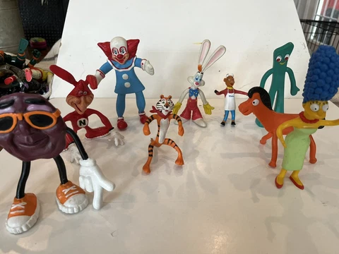 Vintage toy lot, vintage jigglers, bendy toys,  pop culture lot, toy lot Cover
