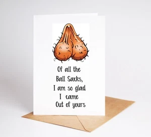 Tarjeta divertida del día del padre tarjeta grosera para cumpleaños papá padre día especial BC139 - Imagen 1 de 3