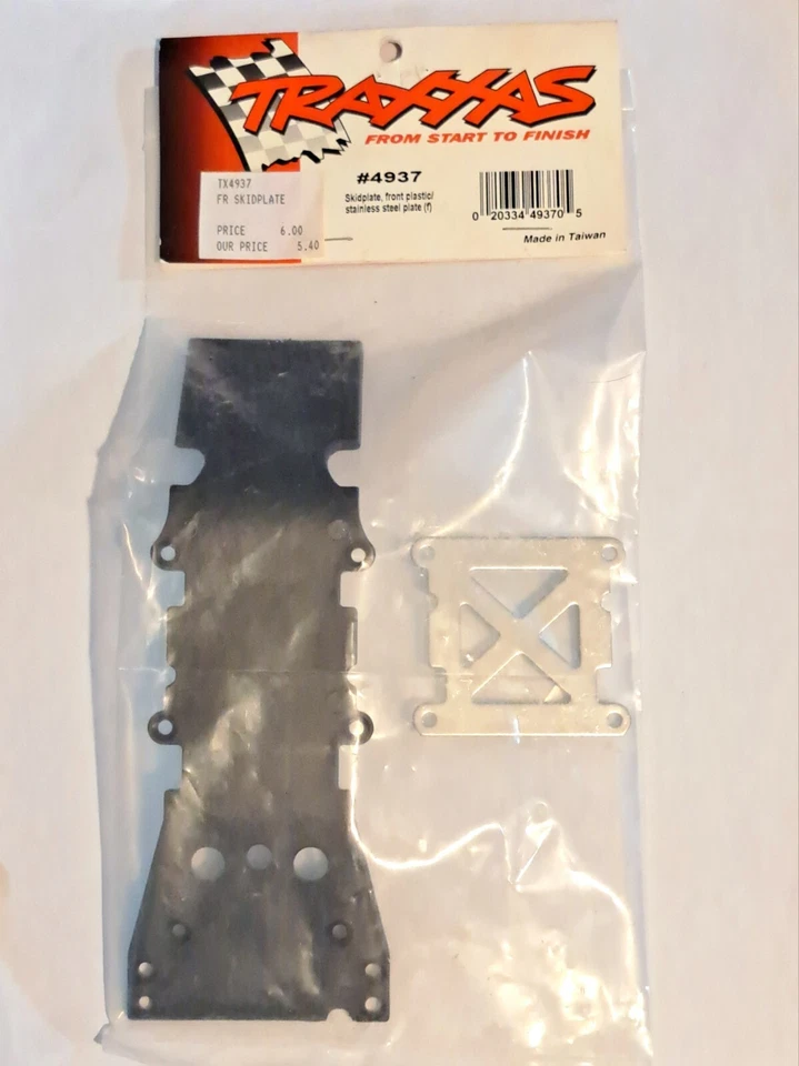 Original TRAXXAS RC Truck Car Part #4937 Front Skid Plate With Stainless NOS - Image 1 of 1