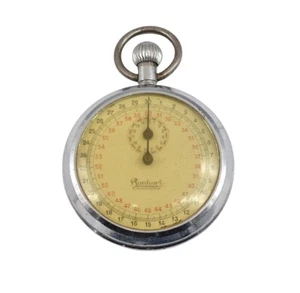Alte " Hanhart " Stoppuhr, Ø 51mm, mech. Werk läuft, Alters- und Gebrauchsspuren - Bild 1 von 5