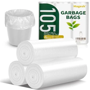 Sac poubelle Magesh 4 gallons résistant sans fuite petits sacs poubelles 15L 105 sacs - Photo 1/7