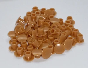 50 tappi copri copriforo armadio cucina plastica colore faggio 5 mm + - Foto 1 di 1