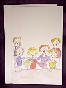GIRLS GREETING INVITATION CARDS Cocktails Night Out 20 Blank LOVE & DODGE D-203 - Picture 1 of 2