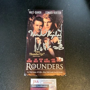 Matt Damon Gretchen Mol Rispoli Richards Rounders Cast Signed VHS Movie JSA - Picture 1 of 10