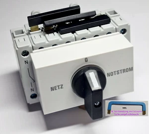 NOTSTROMUMSCHALTER LASTUMSCHALTER Sonth. Einbau 63A inkl. N Brücke - Bild 1 von 3
