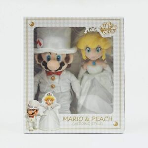 NEW San-ei Boeki Super Mario Odyssey Plush Doll OD04 Mario & Peach Wedding Set