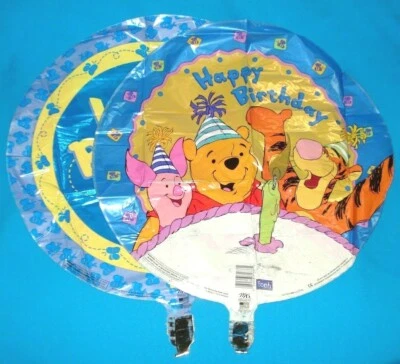 Disney Winnie The Pooh BIRTHDAY Mylar Foil Balloon 17" Lot of 2 - Image 1 of 3