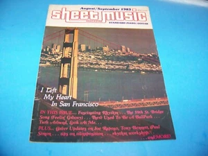 Sheet Music Magazine "I Left My Heart In San Francisco" Vintage 1983 - Picture 1 of 4