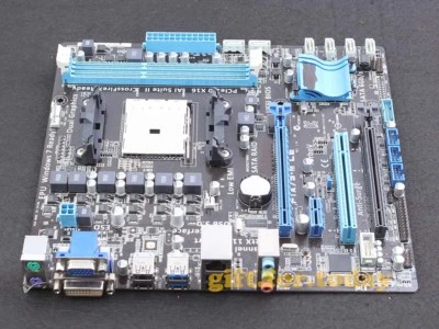 Original ASUS F1A75-M LE AMD A75 Motherboard Socket FM1 DDR3 USB 3.1 SATA 6Gb/s - Image 1 of 4