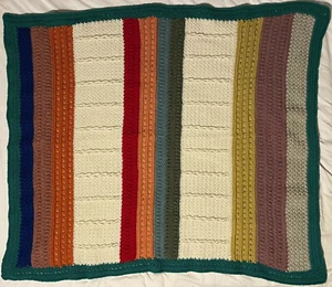 HANDMADE Crocheted AFGHAN Knit CHAIR Lap COUCH Bed COLOR ART Quilt THROW BLANKET - Picture 1 of 1