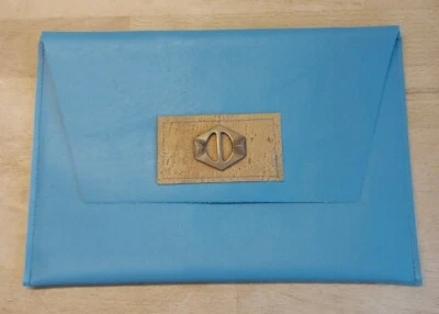 Hülle Tasche Leder für Pad Oder E-Book-Reader Türkis Hellblau - Bild 1 von 2