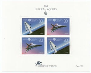 1991 - Europa CEPT (Azzorre) - Europa spaziale, foglietto MNH** - Picture 1 of 1