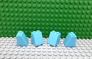 Lego 4 Medio Azul 2x2x2 pendientes bloque de ladrillo 65 grados castillo pared NUEVO - Imagen 1 de 1