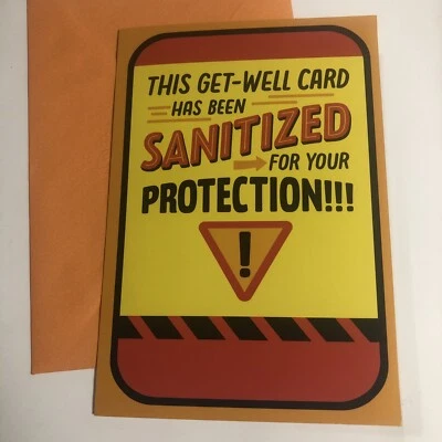 Funny Get Well Soon - Sanitized For your Protection 5”x7” Hallmark Greeting Card - Image 1 of 4