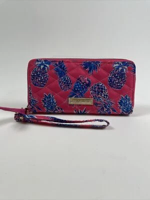 Cartera clutch Simply Southern grande cremallera acordeón rosa piña Foto 1 de 4