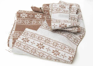 Dekostoffe Vintage Landhaus Stoffreste Braun Beidseitig 2,50m x 0,22cm, 2,40x7cm - Bild 1 von 1