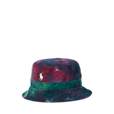 Polo Ralph Lauren Tie Dye CORDUROY Sol Cubo Sombrero Gorra S/M Rojos Verdes Foto 1 de 3