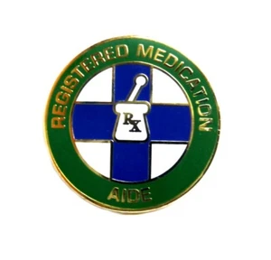 Farmaco registrato aiutante RX spilla bavero mortaio pestello emblema laurea 121 nuovo - Foto 1 di 12