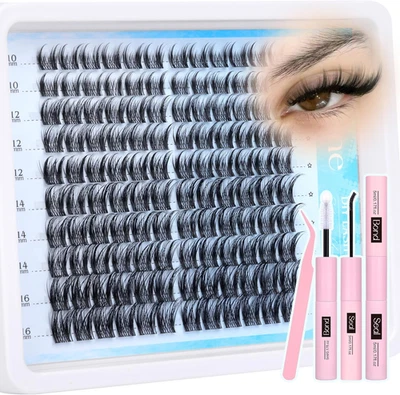 Natural Lash Clusters Kit Manga Eyelash Clusters Clear Band Anime Cluster Eyelas - Image 1 of 4