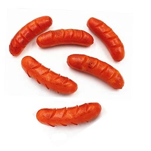 6 PCS Simulated Hot Dog Fake Sausage Artificial Food Model Fake Lifelike Food - Picture 1 of 6