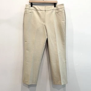 Ann Taylor Factory Women’s 6 The Ankle Curvy Cotton Stretch Dress Pants Beige - Picture 1 of 10