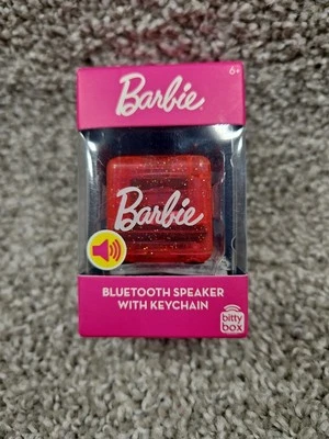 美泰芭比娃娃小盒蓝牙便携式扬声器带钥匙链可充电  — 第 1/4 张图片