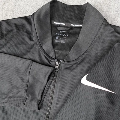 Chaqueta de baloncesto Nike Dri-FIT para hombre grande negra cuello hoja calentamiento 856573-010 Foto 1 de 4