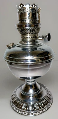 Antique Kerosene "Wonder Lamp KC Mo" with Original Burner Nickel-Plated Brass - Image 1 of 4