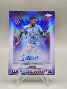 2024-25 Topps Chrome UEFA CC Savinho #WKA-SV Wonderkids Auto Man City - Picture 1 of 2