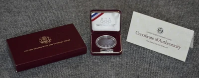 *Empty Box* For 1988-S Proof Seoul Olympic Commem. Silver Dollar Capsule & COA  - Image 1 of 2