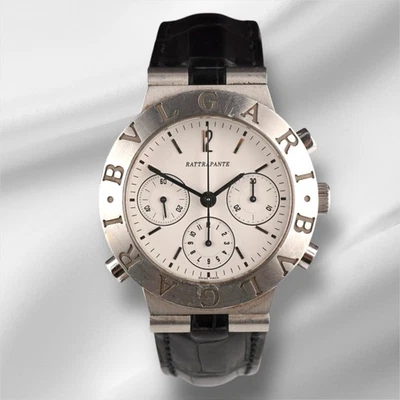 Bvlgari Diagono Rattrapante Platinum Split Seconds White Dial Mens Watch CH40 PL - Image 1 of 4