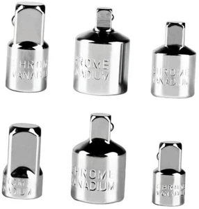 6 Pcs Socket Adapter and Reducer Set, 1/4", 3/8", 1/2" Ratchet Drive Socket  - Picture 1 of 8