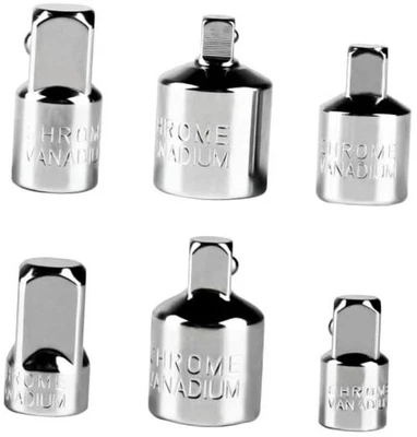 6 Pcs Socket Adapter and Reducer Set, 1/4", 3/8", 1/2" Ratchet Drive Socket  - Image 1 of 4