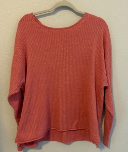 Stars Above Pink Ribbed Pajama Top Women’s XXL Long Sleeve Soft Lounge Sleepwear - Picture 1 of 5