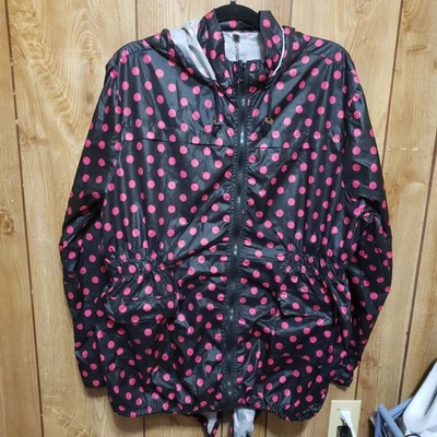 Chaqueta impermeable Rain Mac para dama talla Lg Meaveor negra/rosa Foto 1 de 4
